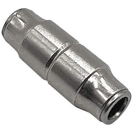 Legris Metric Push-to-Connect Fitting, Brass, Silver 3206 03 00
