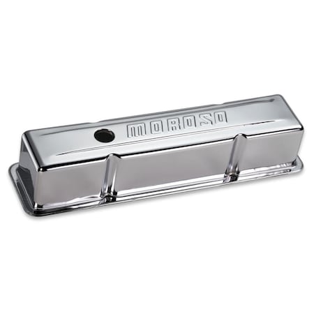 Moroso 68102 Chrome Valve Covers for Small Block Chevy Tall without Baffle MOR68102