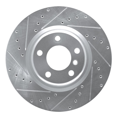 Dynamic Friction Co DFC Brake Rotor - Drilled and Slotted - Silver 631-31113L