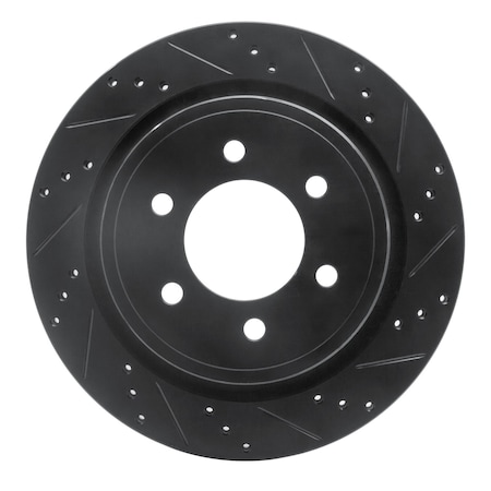 Dynamic Friction Co DFC Brake Rotor - Drilled and Slotted - Black 633-54220R