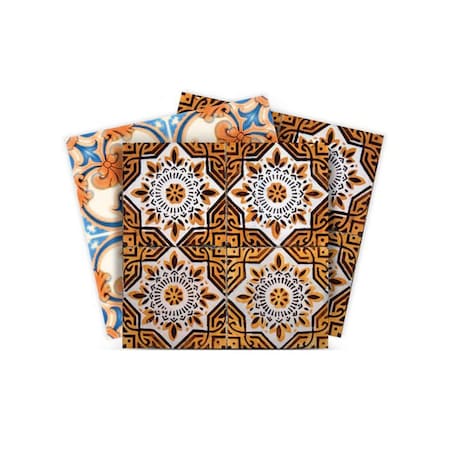 Homeroots 4" X 4" Bella Terra Peel And Stick Removable Tiles 400155