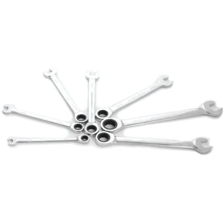 Performance Tool 7 pc. Metric Ratcheting Wrench Set, 100 Gear Teeth, Low Profile Head W30631