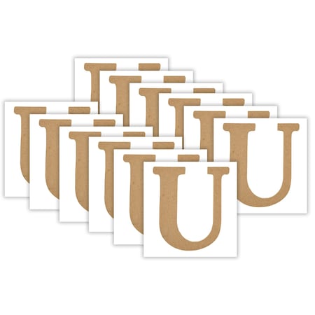 Plaid MDF Letter, U, 5 Inch, 12PK 63574