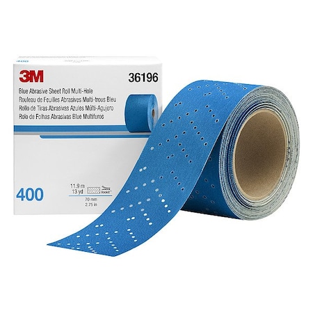 3M Sandpaper Roll, Ceramic, 400 Grit, Coated Type, 321U 36196