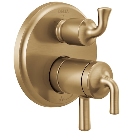 Delta Kayra Two-Handle Monitor 17 Series Valve Trim, 4.31 in, with 3 Or 6-Setting Diverter T27833-CZ