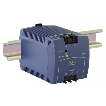 Puls Din Rail Power Supplies for 3-Phase System, 24V, 3.8A, Nec Class 2 ML90.200
