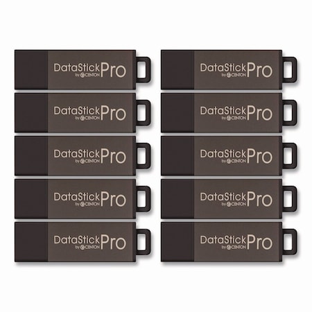 Centon DataStick Pro USB 2.0 Type A Flash Drive, 8 GB, Gray, 10PK C1-U2P5-8G-10