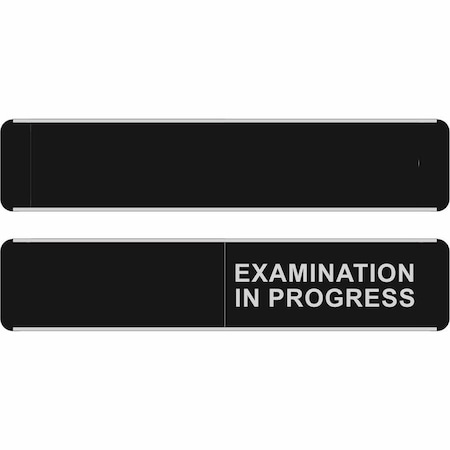 Seco EXAMINATION IN PROGRESS, Aluminum, Plastic, 2" x 2.05 in, Self-adhesive BA111