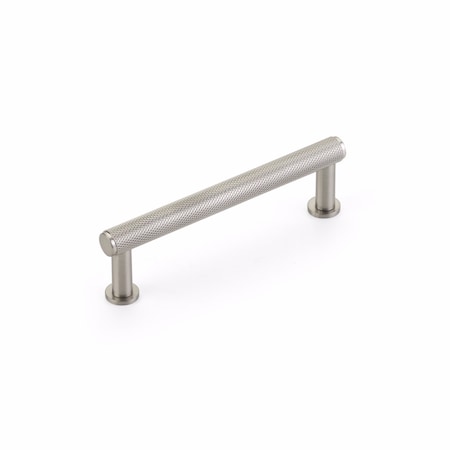 Schaub 4in Center to Center Pub House Knurled Cabinet Pull Brushed Nickel Finish 5004-BN