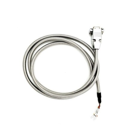 Compucableplususa 5FT DB9 Male to Bare Wire RS232 Pigtail - 28AWG Shielded Metal Armored Open End Cable DBC-9MWA-05