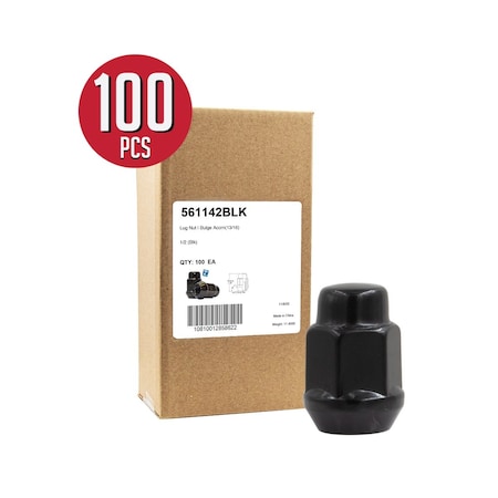 Coyote Wheel Accessories LUG NUTS, Steel, 1.38 in, 13/16 in 561142BLK