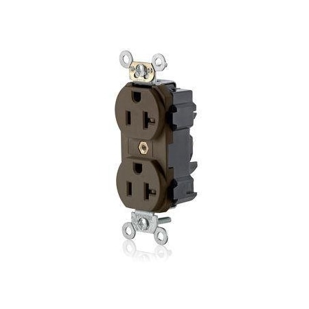 Leviton Straight Blade Receptacle, 5-20R, 20 A, 125V AC, Flush Mount, Self-Grounded M5362-S
