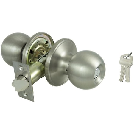 Prosource Entry Knob, Stainless Steel, KW1, KA3 Keyway, 3 Grade T3P00V-PS
