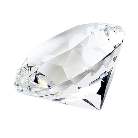 Mobiliario Jiallo Diamond Shape Paperweight Crystal, Clear MO3286208