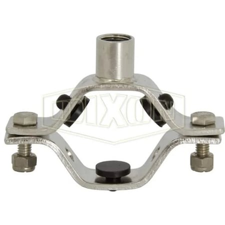 Dixon Hexagonal Hanger with Nitrile Grommet and Coupler, 1 in Pipe/Tube, Stainless Steel B24RGC16-G100