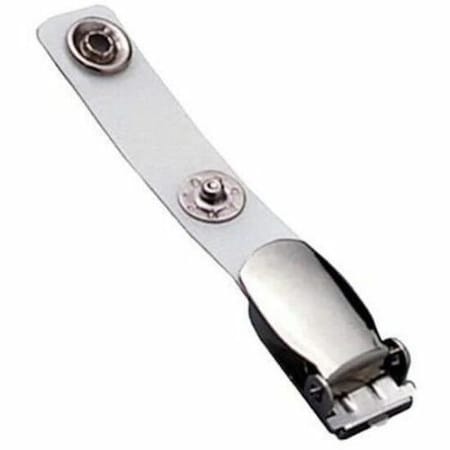 Brady STRAP CLIP, OPAQUE WHITE, 2-3/4in 70MM, FILAMENT-REINFORCED VINYL STRAP, SMOOTH FACE 2120-1000