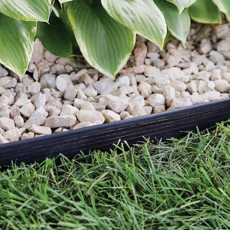 Master Mark Dig-Free 1.5'' H. x 25 Ft. L. Black Recycled Plastic No Dig Landscape Edging 41225