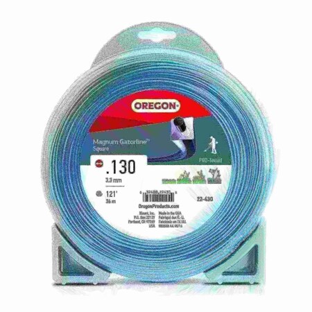Oregon Magnum Gatorline Square Trimmer Line, .130" by 120', 1Lb Donut 22-430