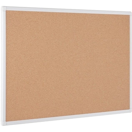 Mastervision Antimicrobial Cork Board 3x4' White Aluminum Frame BCA051226