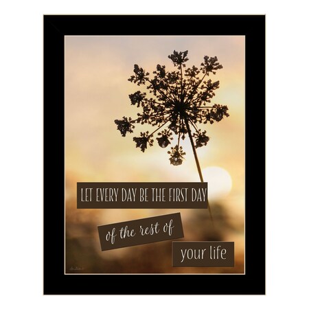 Homeroots The First Day Black Framed Print Wall Art 530045