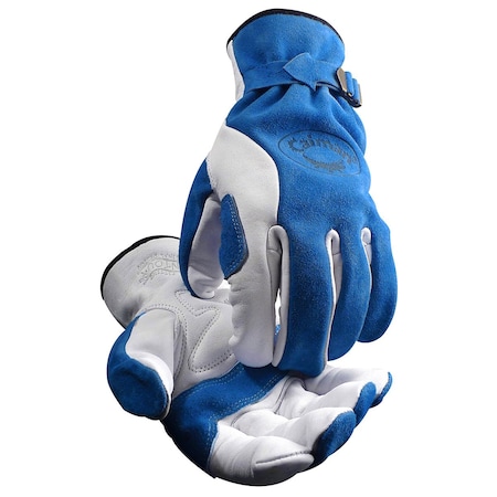 Caiman Premium Top Grain Cowhide Leather Drivers Glove with Split Cowhide Back, Keystone Thumb 25058