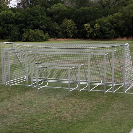 Alumagoal Natural Aluminum Club Soccer Goals, 2PK SGA320