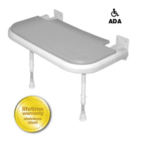 Arc 4000 Series Shower Seat ADA Rectangular - Gray - 26 Inch W 04570P