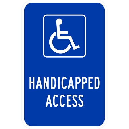 Lyle Handicapped Access with Graphic, 12x18, Diamond Grade, Blue G-2908-DG_12x18
