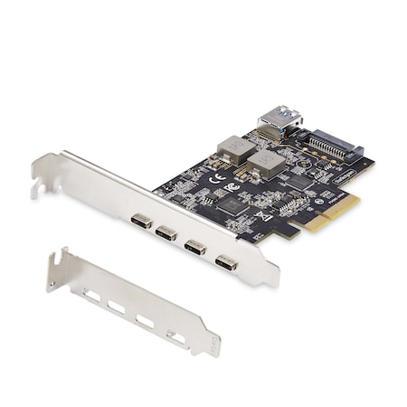 Startech.Com 5-PORT USB PCIE CARD, USB 3.2 10GBPS, PCI EXPRESS CARD WITH 4X USB-C PORTS, 1X U PS4C3IA3-USB-C-CARD
