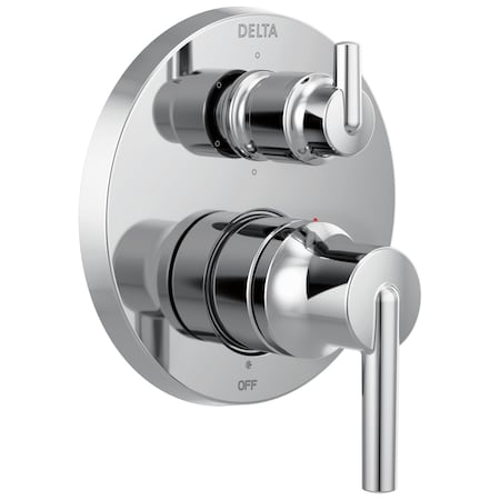Delta Trinsic Contemporary Two H&le Monitor 14 Series Valve Trim With 6-Setting Integrated Diverter T24959