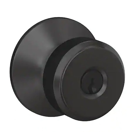 Schlage Lock KNOB KEYED BOWERY MATTE BLACK F51ABOW622