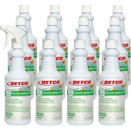 Betco Sentec Odor Eliminator, Mountain Meadow Scented, Ready-To-Use, 32 fl oz, 6PK 40257000