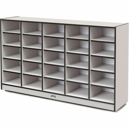 Jonti-Craft Rainbow Accents 25 Tub Mobile Storage, without Tubs, Black 4025JCWW180