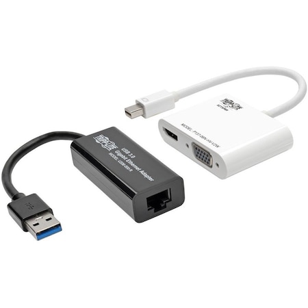 Tripp Lite Microsoft Surface 2-in-1 Accessory Kit w/ VGA, 4K HDMI, Ethernet P137-GHV-V2-K