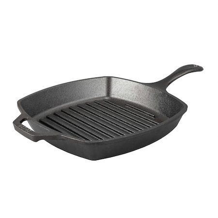 Lodge 10.5 Inch Square Cast Iron Grill Pan, 3PK L8SGP3