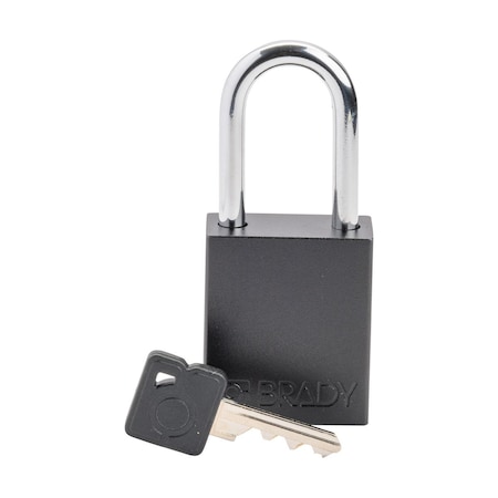 Brady Velocity Lockout Padlocks Aluminum 1.5in Shackle Clearance KD Black SDAL-BLK-38ST-KD