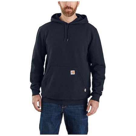 Carhartt Flame-Resistant Force Original Fit Midweight Pullover Hooded Long-Sleeve Sweatshirt for Men - Navy