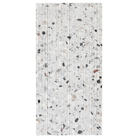 Apollo Tile Terraforma 12x24 in. White Fluted Terrazzo Large Wall Tile (7.75 sq ft/case) 4PK TRZ88SIRVIC1224