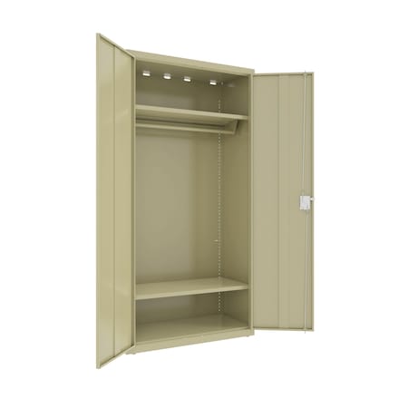 Hirsh Storage Cabinets, 36 in W, 18 in D, 72 in H, Putty 25062