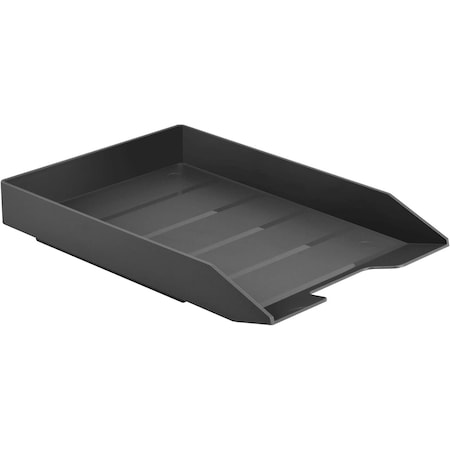 Acrimet Stackable Letter Tray Front Load Letter Size Document Organizer Plastic Black 1 Unit 211.4