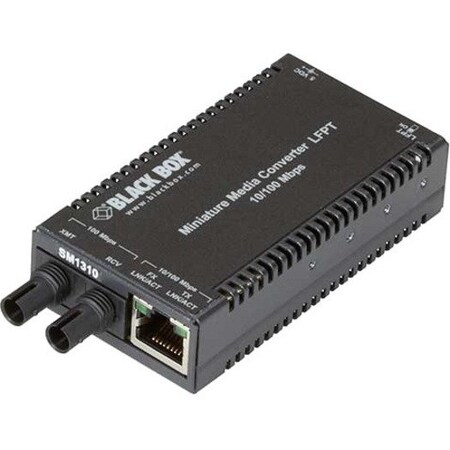 Black Box Black Box Media Converter, Ethernet to Singlemode Fiber, 10/100 Mbps LHC036A-R4