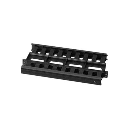 Leviton Cable Management Horizontal, Front & Rear Slotted Duct, Black 1U 491RU-HFR