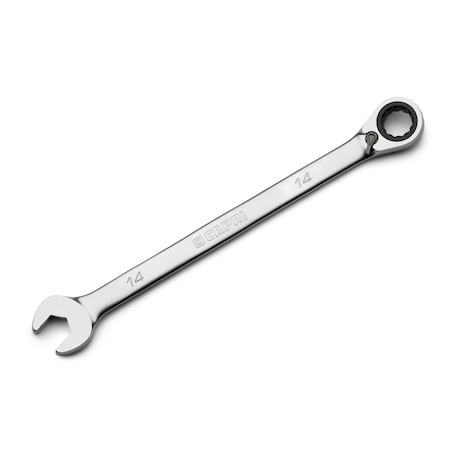 Capri Tools 14 mm 120-Tooth Ultra-Smooth Reversible Ratcheting Combination Wrench, XL Long Series, Metric, 12Point CP15814