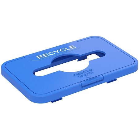 Hls Commercial Rectangular Flip Open Recycle Lid Attachment LIDROREC