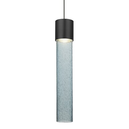 Besa Lighting Besa Wanda 12 Pendant, Blue Bubble, Black Finish, 1x 3W LED 1XT-WAND12BL-LED-BK