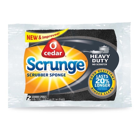 O-Cedar 7.5 x 5 in. Scrunge Heavy Duty Cellulose No Scratch Sponge 1699693