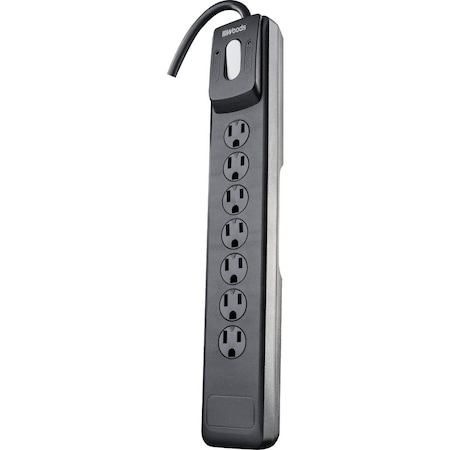 Southwire 7-Outlet 1440J Black Surge Protector Strip with 10 Ft. Cord 41496