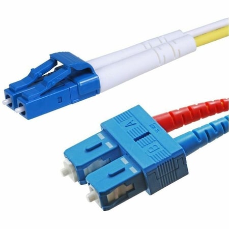Monoprice SINGLE-MODE FIBER OPTIC CABLE - LC-SC UL 3MM 9/125 OFNR DUPLEX YELLOW 46041