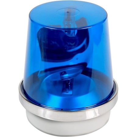 Edwards Signaling Warning Light, Blue, 40W Halogen, 120V AC, 75 FPM, 6 in Dia., 1/2 in NPT Pipe 52B-N5-40WH