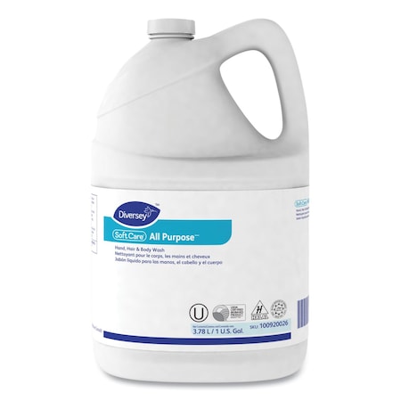 Diversey Soft Care All Purpose Liquid, Gentle Floral, 1 gal Bottle, PK4 100920026